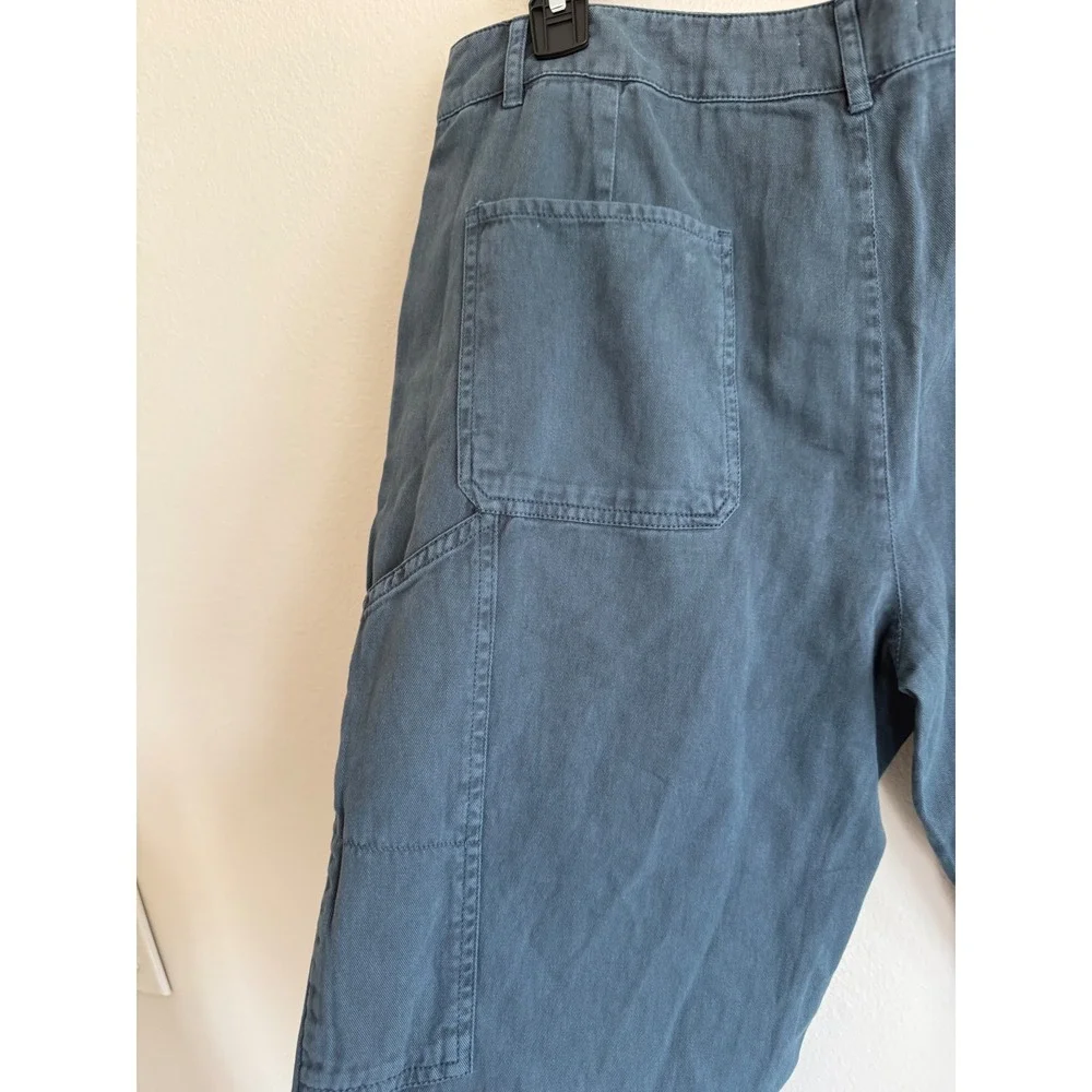 O'Neill Kree Cotton Twill Utility Pants Cargo Women Size 31 Blue Slate Beach